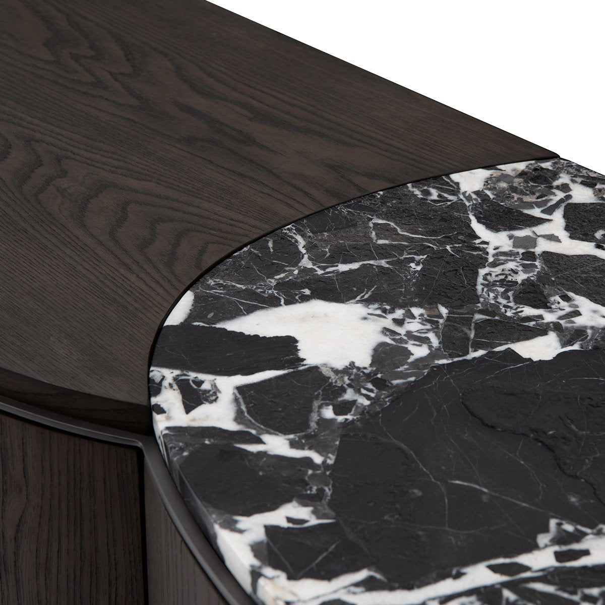 Muscat Marble and Dark Grey Elm Sideboard with Split Top, Maison Debrah, , ,