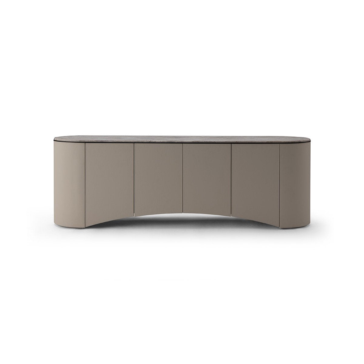 Brunello Travertine Sideboard with Textured Faux Leather Body, Maison Debrah, , ,