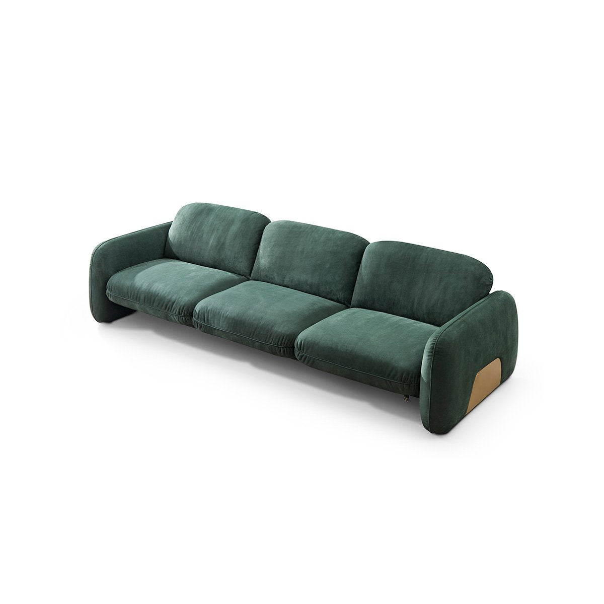Maison Debrah Macbeth nubuck leather armchair with brushed brass stainless steel details — view 7