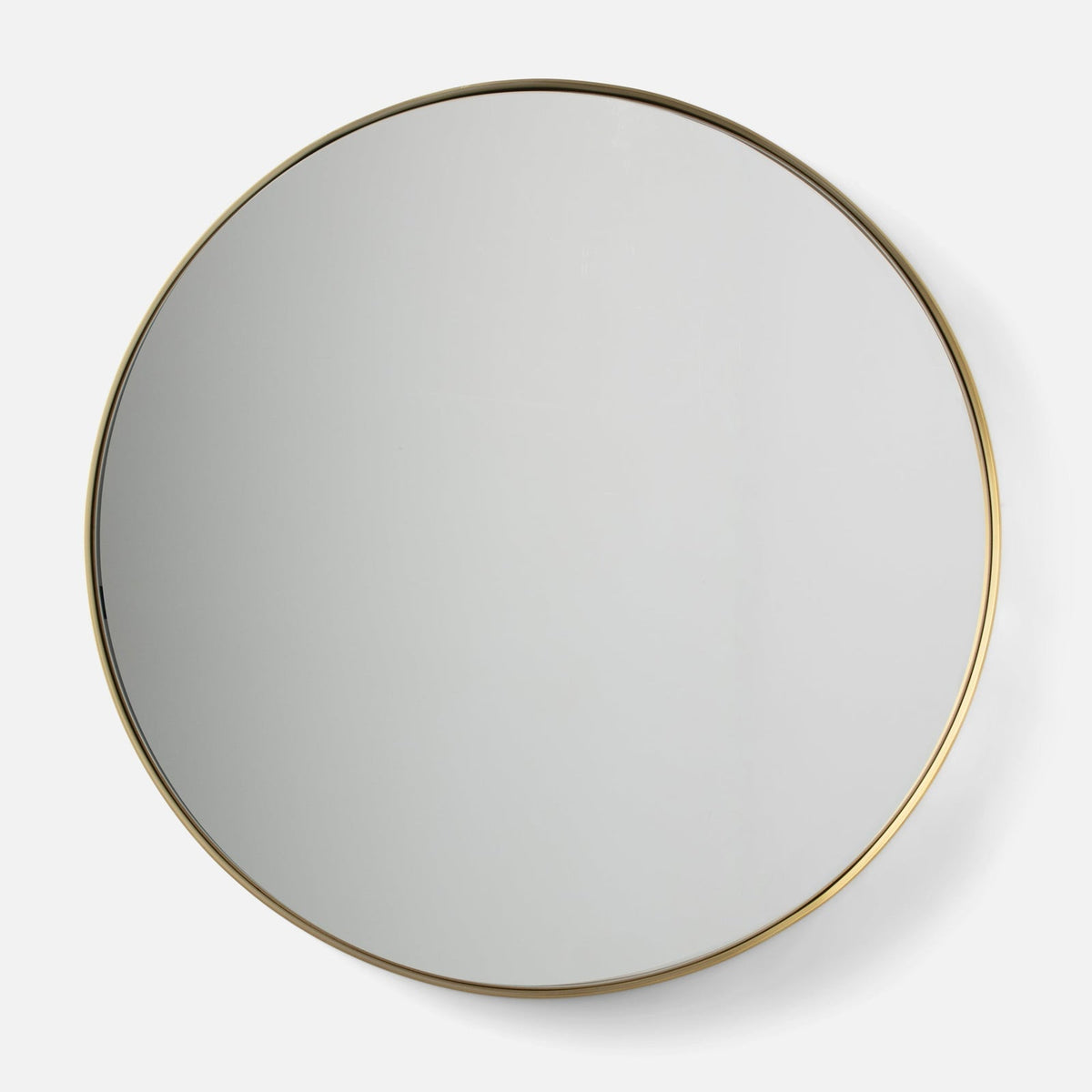 Leo Round Mirror in Brass, Schoolhouse, , ,