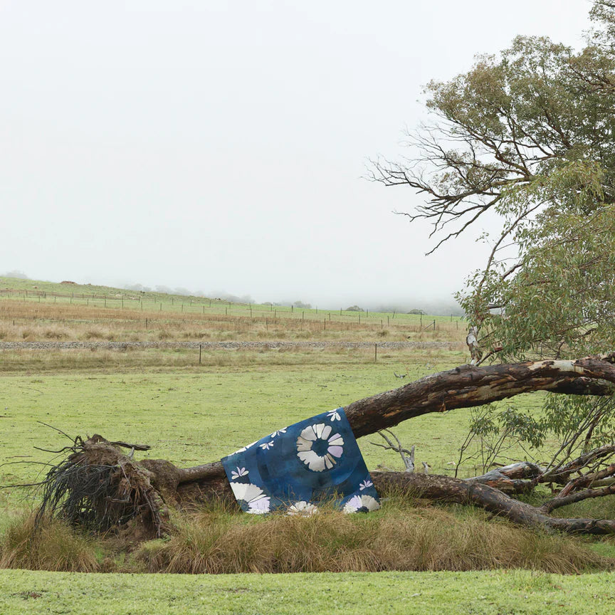 Shibori Rectangle Rug - Blue, Cocolea, , ,