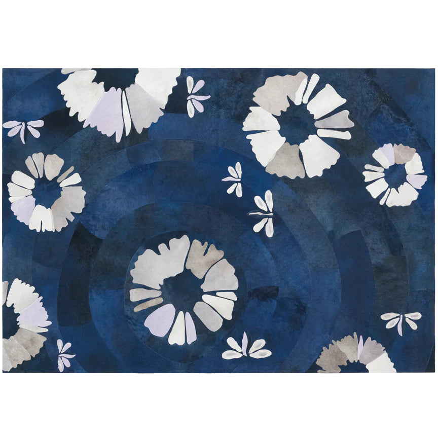 Shibori Rectangle Rug - Blue, Cocolea, , ,