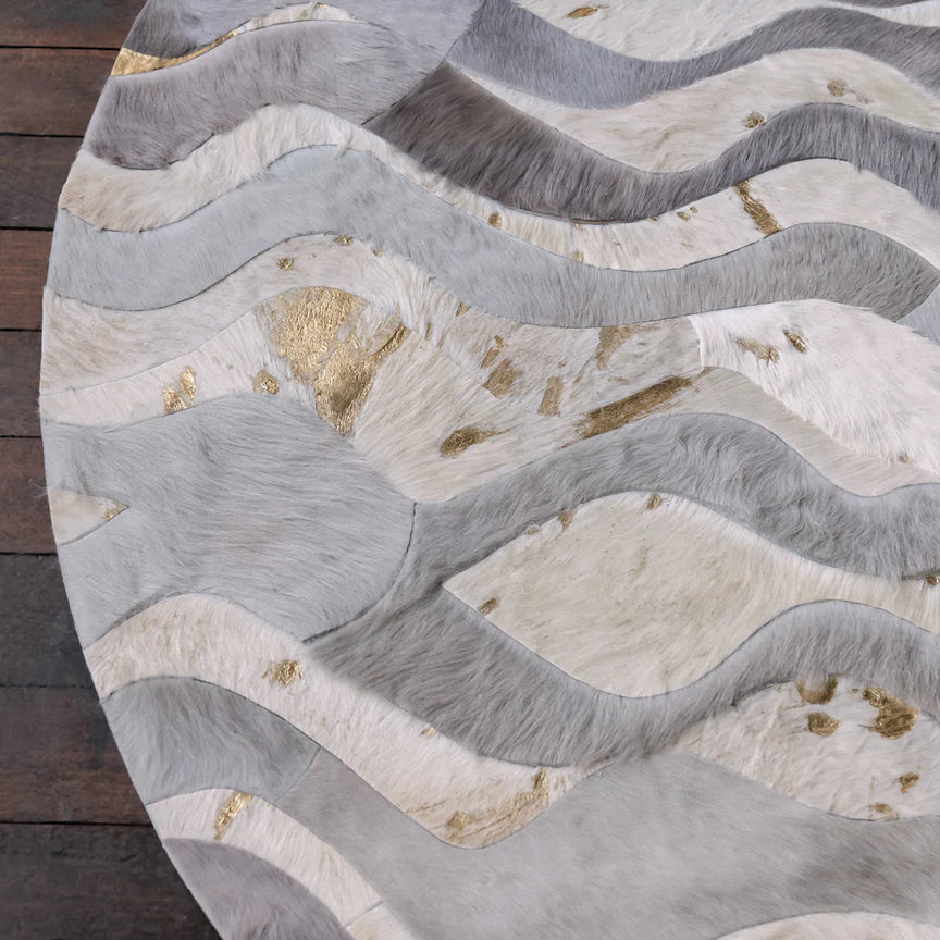 Susurro Round Rug - Grey, Cocolea, , ,