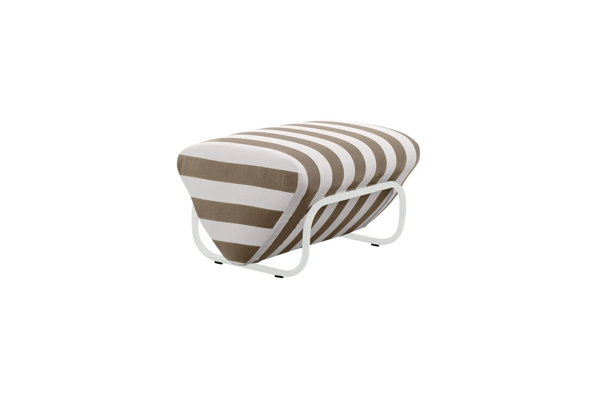 Outdoor Trend Foot Stool Mallacoota, Cocolea, Powder Coat - Pearl White - Gloss, Sand,