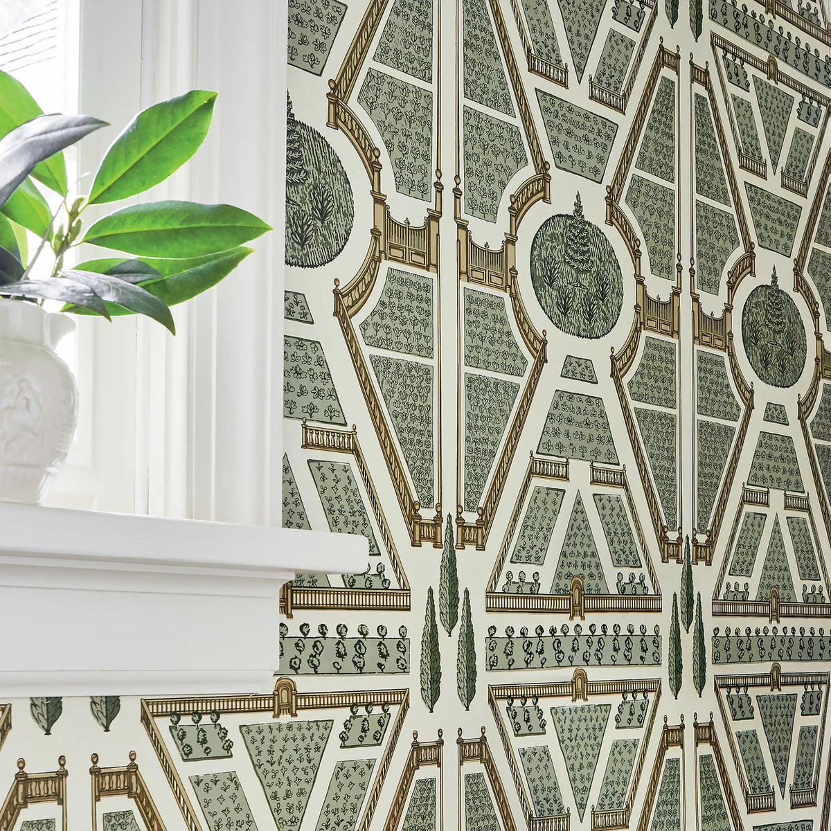 Aerial Garden Wallpaper, Cocolea Natty & Polly, , ,