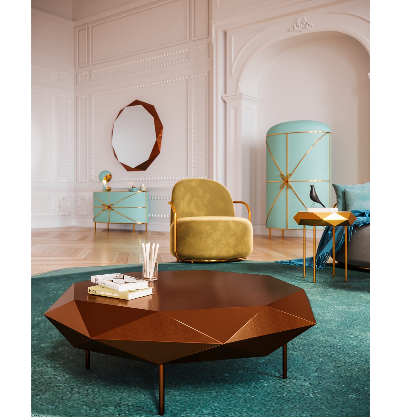 Stella Mirror Large Oro, Cocolea, , ,