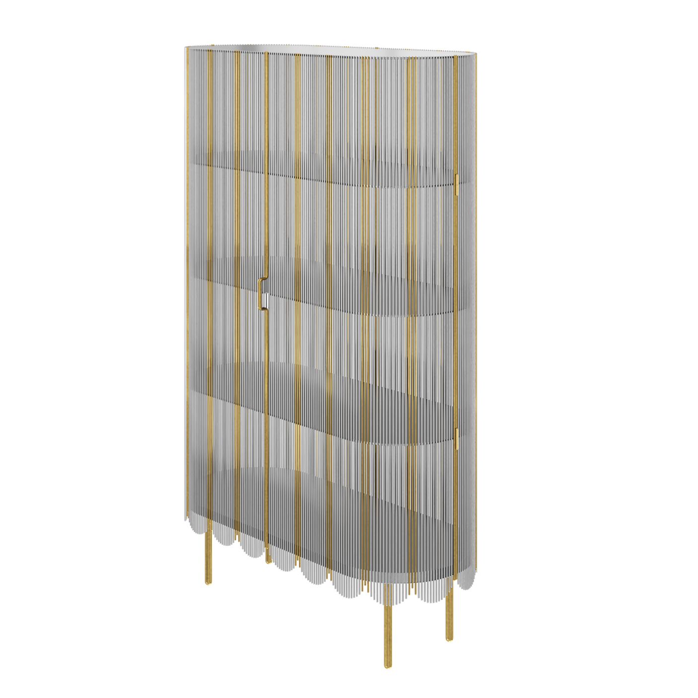 Strings Cabinet Silver Gold Cabinet, Cocolea, , ,