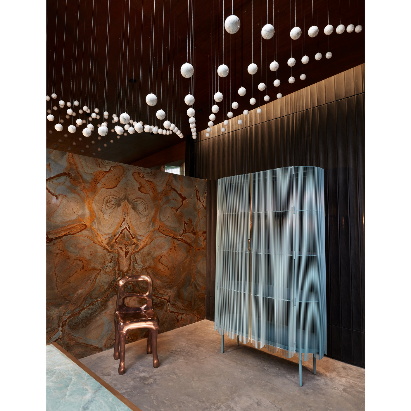 Strings Cabinet Blue Cabinet, Cocolea, , ,