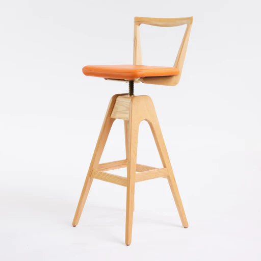 Danish Bar Stool Clear Ash