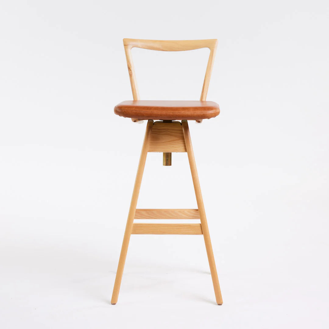 Danish Bar Stool Clear Ash