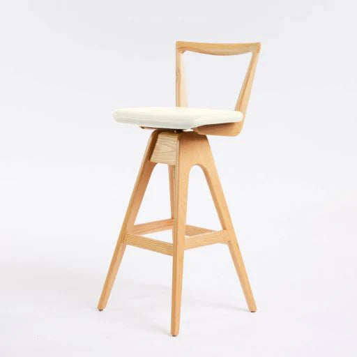 Danish Bar Stool Clear Ash