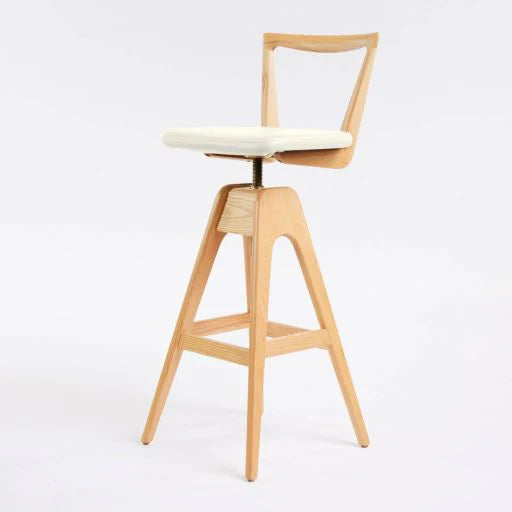 Danish Bar Stool Clear Ash