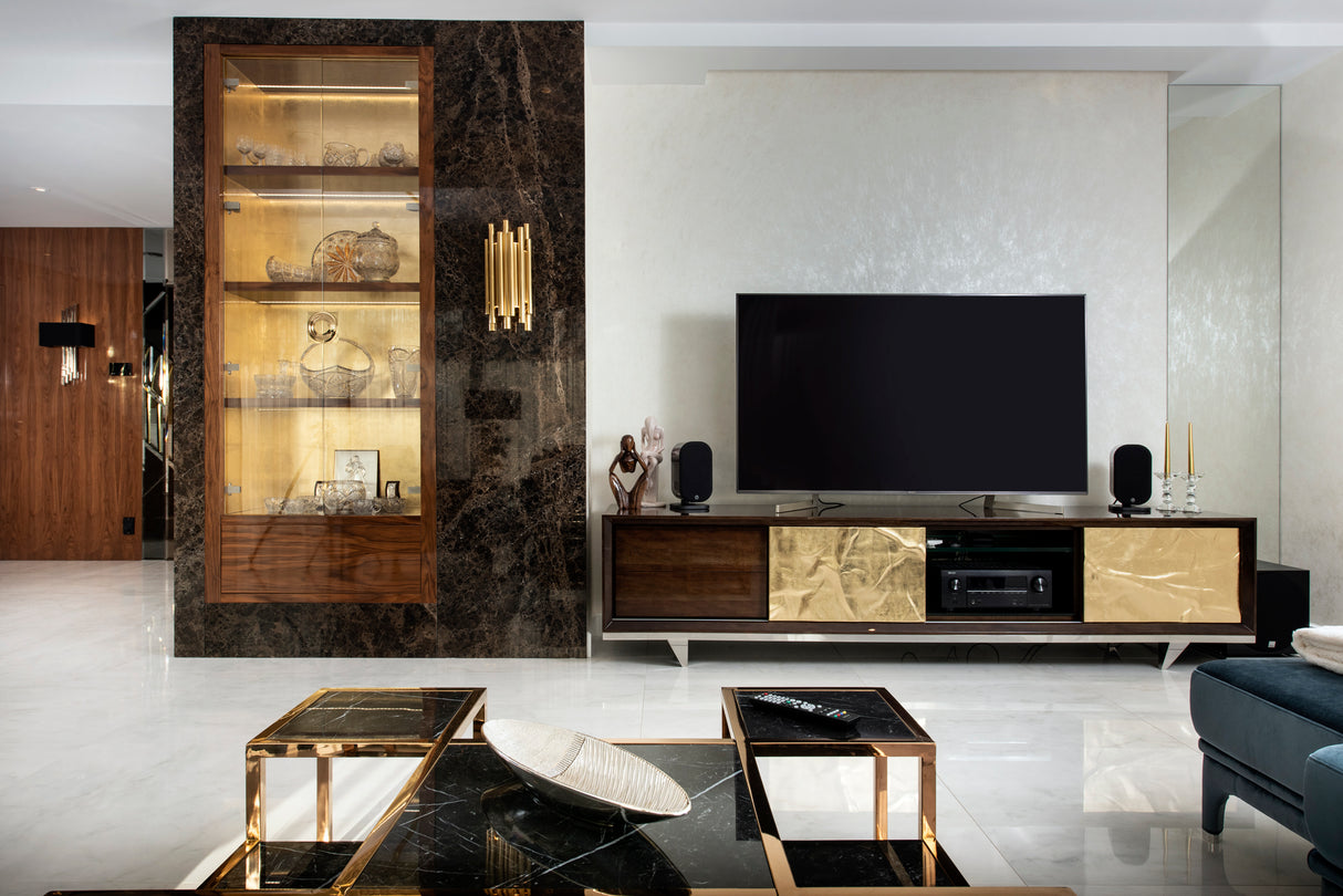 Kres TV Cabinet Gold Leaf, Cocolea, , ,
