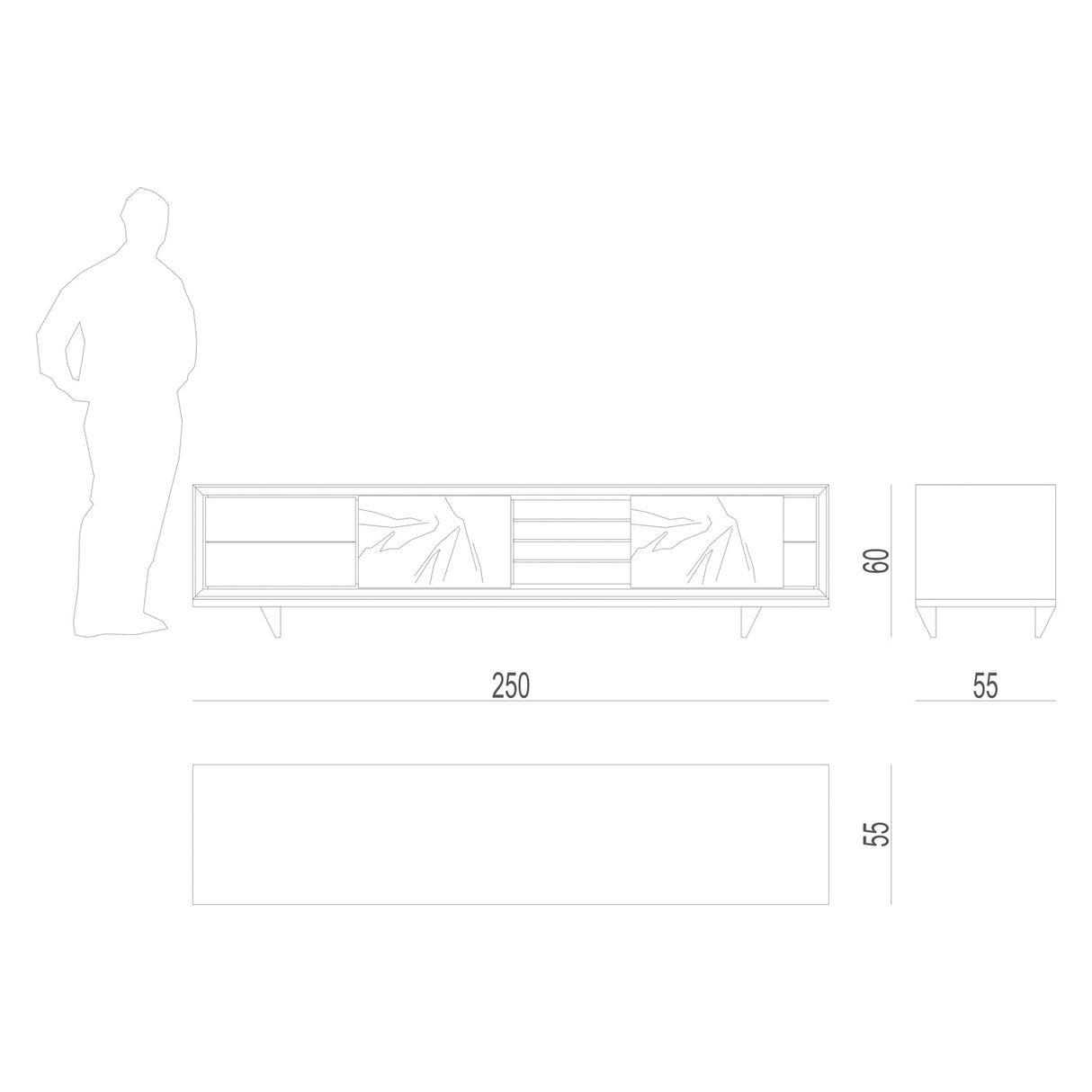 Kres TV Cabinet Gold Leaf, Cocolea, , ,