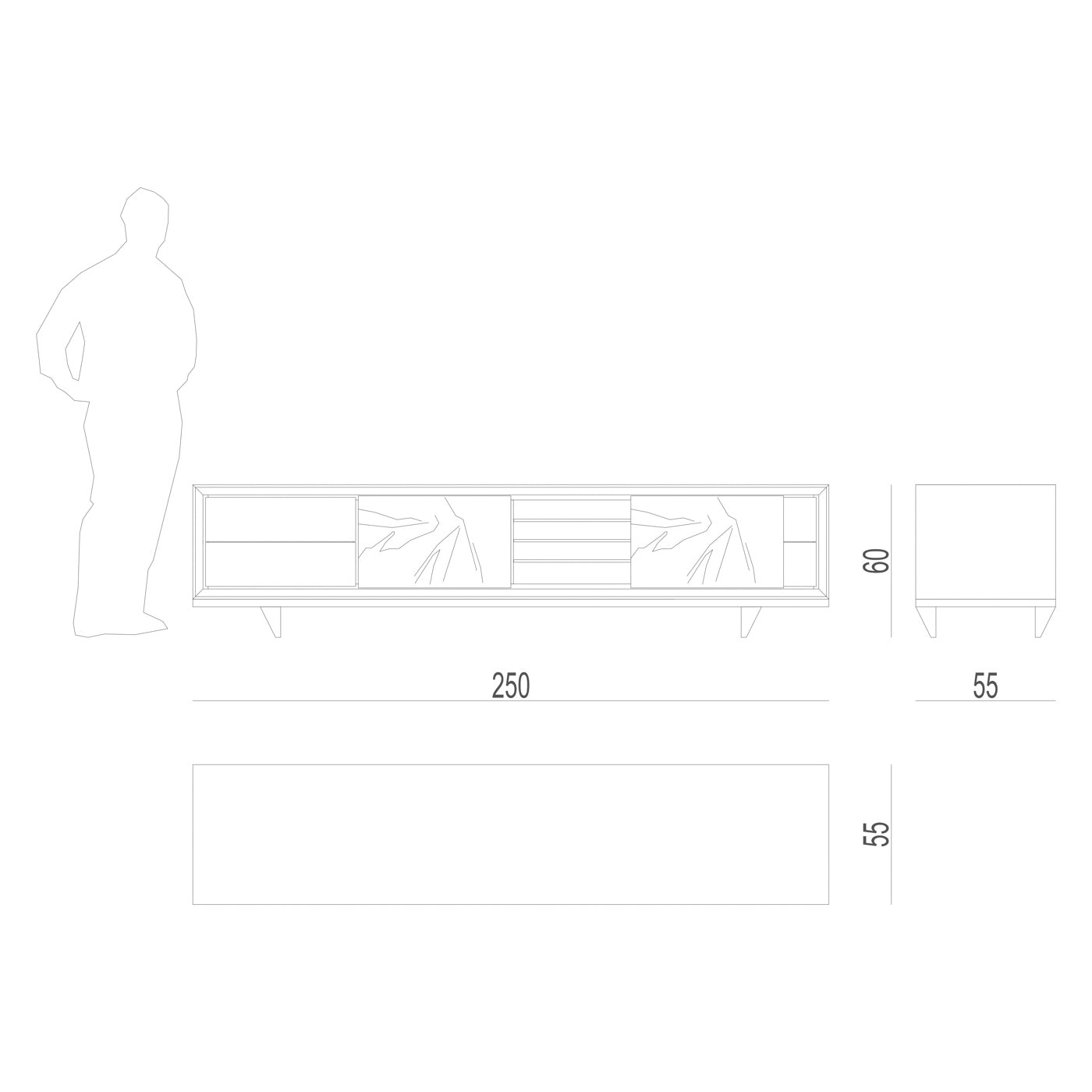 Kres TV Cabinet Gold Leaf, Cocolea, , ,