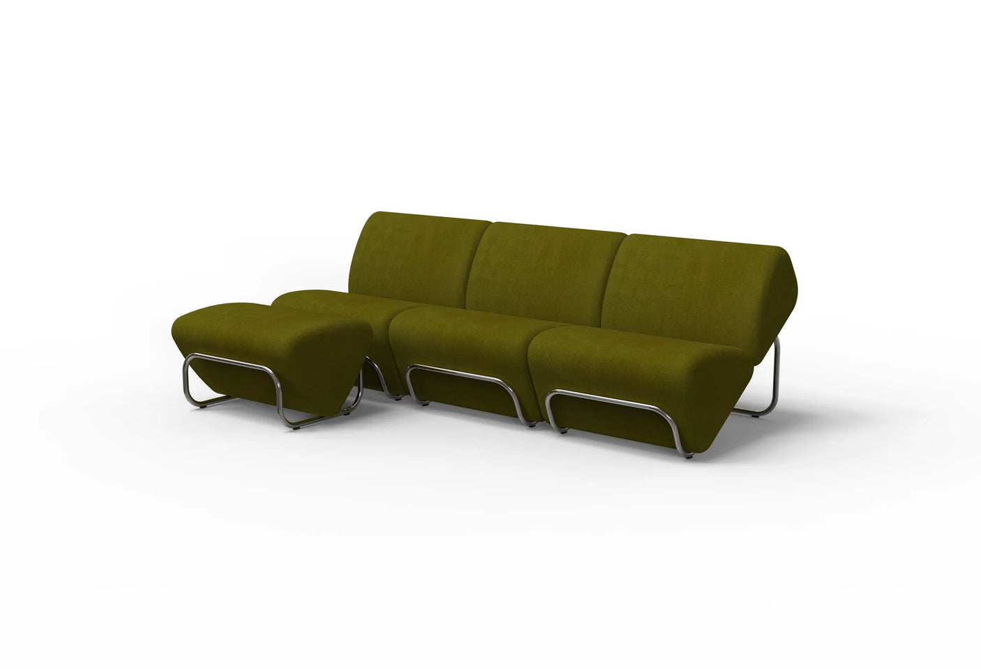 Trend Module Lounge with Theodora, Cocolea, Moss, Chrome,