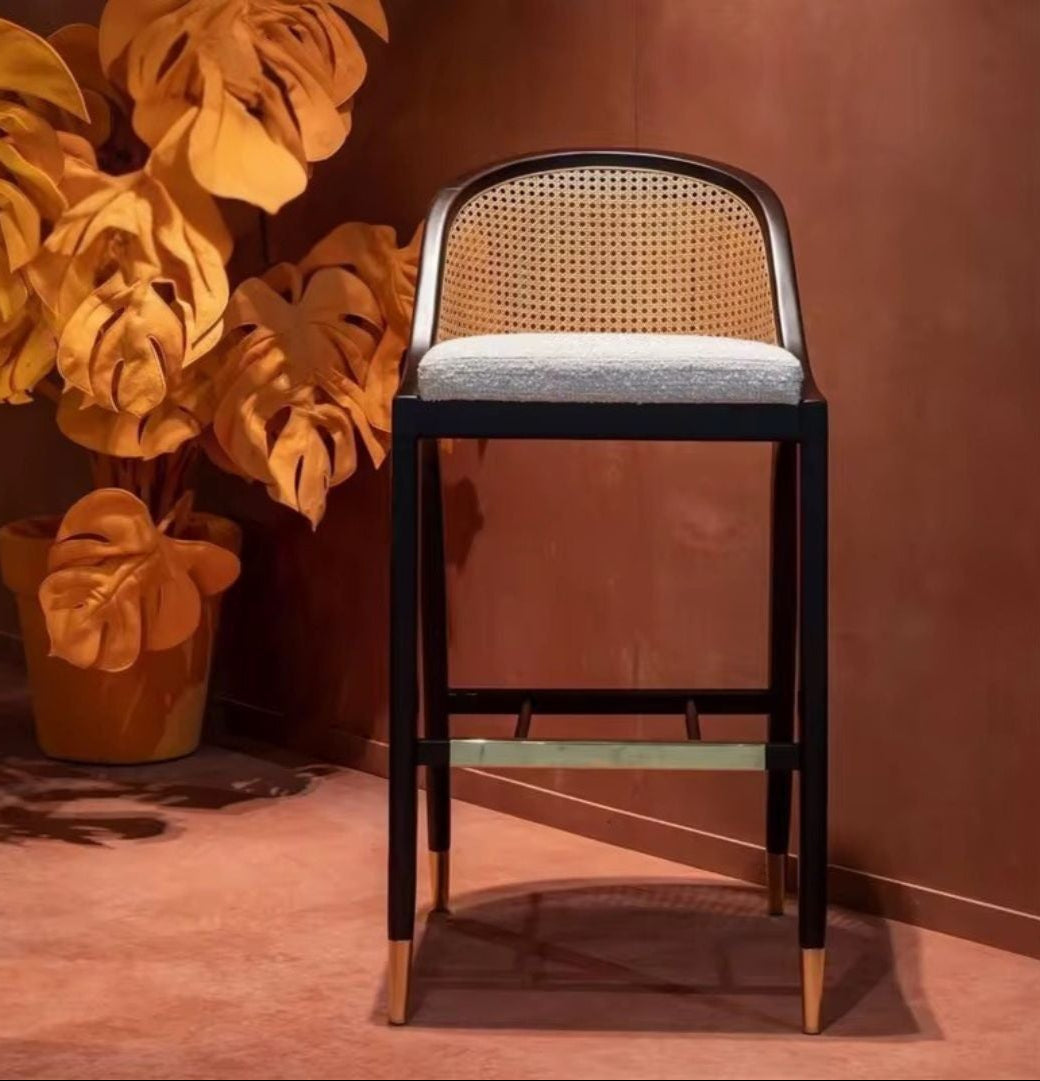 Maiko Counter Stool — Solid Ash or Oak with Rattan, Cocolea, , ,