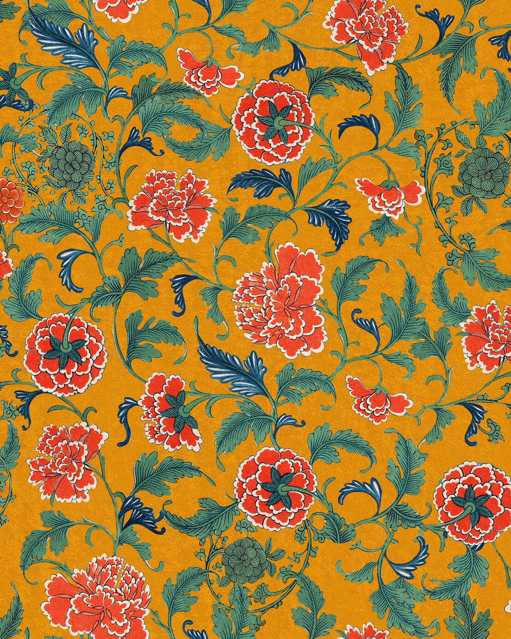 Chinese Ornament Wallpaper in Ochre, Cocolea Natty & Polly, , ,