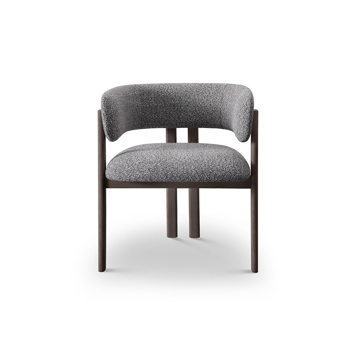 Maison Debrah Zayenne dining chair with solid light grey elm frame and upholstered seat