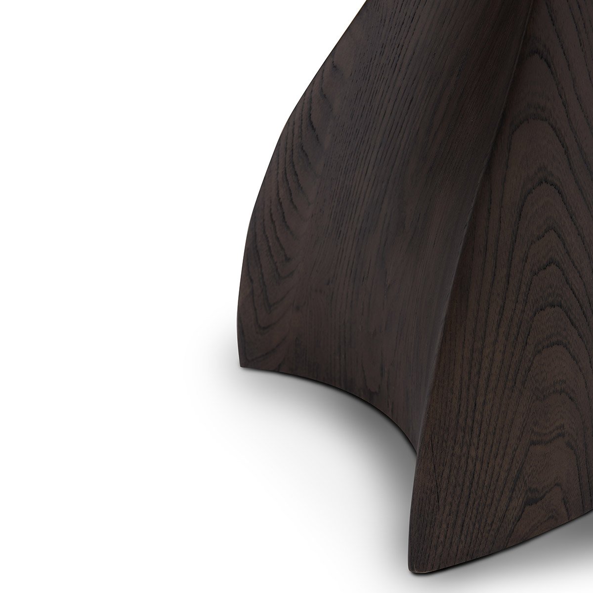Draven Flared Pedestal Side Table in Dark Grey Elm, Maison Debrah, , ,