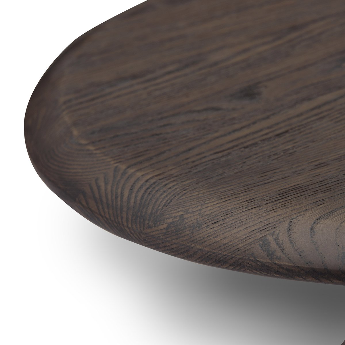 Draven Flared Pedestal Side Table in Dark Grey Elm, Maison Debrah, , ,
