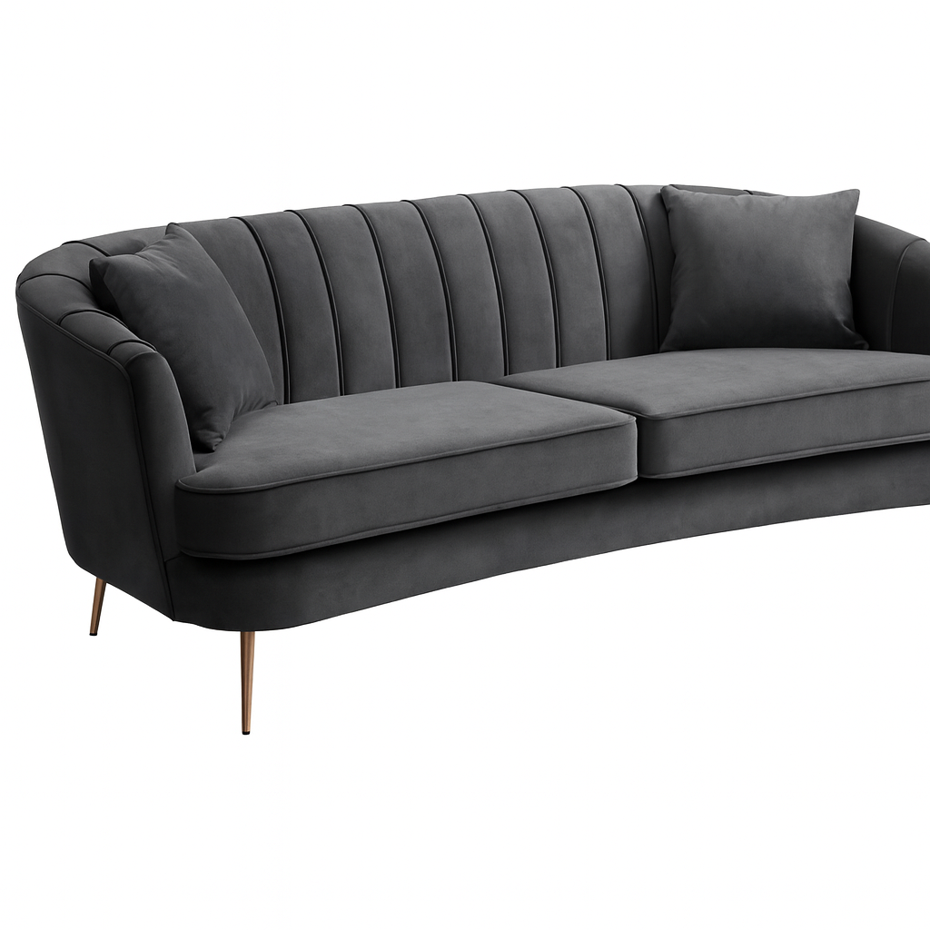 Roxy Curved Lounge – Custom Velvet Sofa | Custom, Cocolea, , ,
