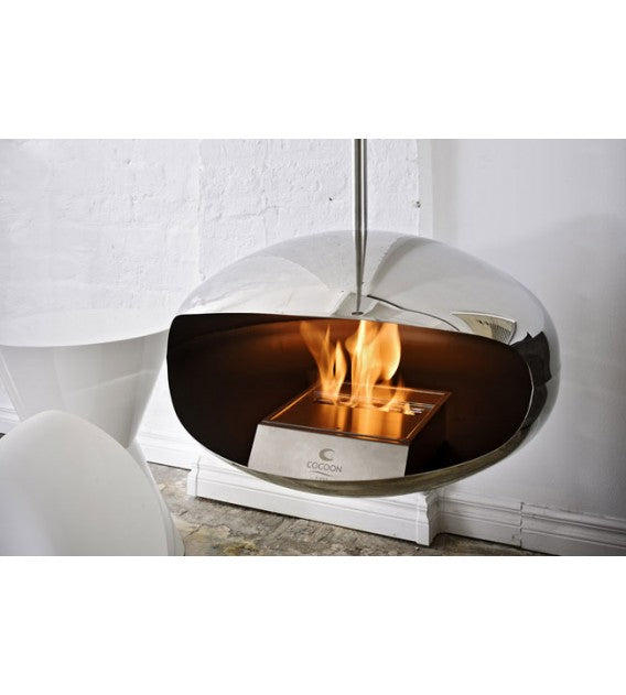 Cocoon Fires Aeris Fireplace Hanging ALL STAINLESS STEEL - Ethanol Fireplace, Cocolea, , ,