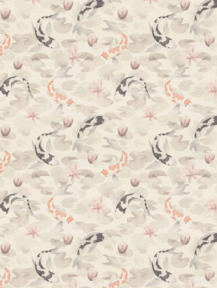 Koi Wallpaper in Beige, Cocolea Natty & Polly, , ,