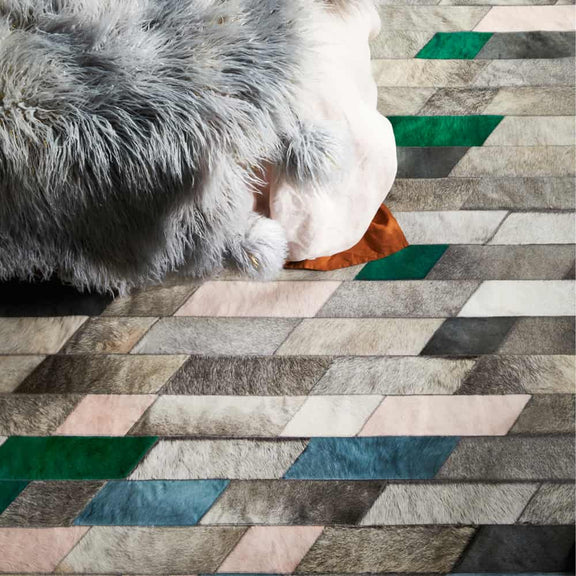 Astila Rug Rectangle - Teal & Emerald, Cocolea, , ,