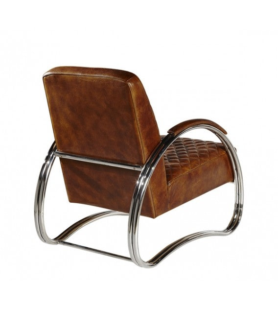 Pleated Leather Lounge Armchair, Cocolea, , ,