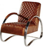 Pleated Leather Lounge Armchair, Cocolea, , ,