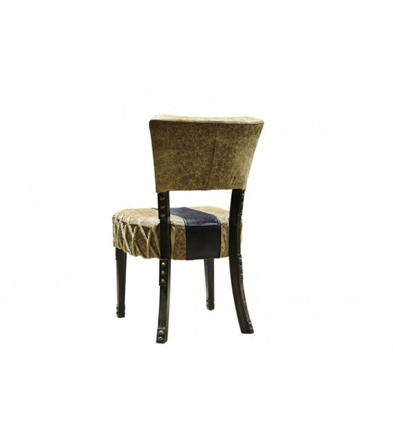 Vintage Leather Union Jack Dining Chair, Cocolea, , ,