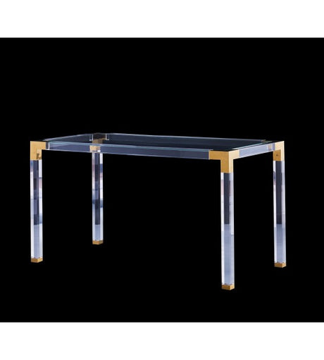 Easper Lucite Acrylic dining table with glass top - CUSTOMISE, Cocolea, , ,
