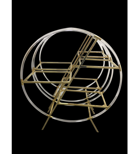 Oxford Round Lucite Acrylic Shelf or Bar Cabinet - CUSTOMISE, Cocolea, , ,