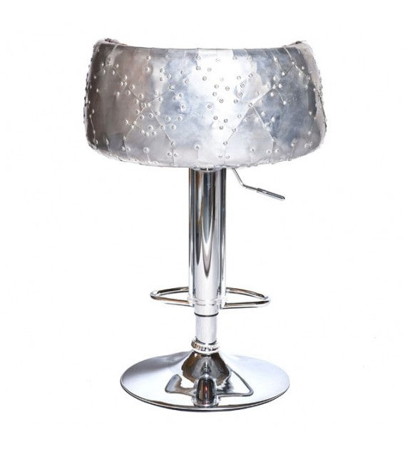 The Baron X1 Aluminium and Brown Leather Bar Stool, Cocolea, , ,
