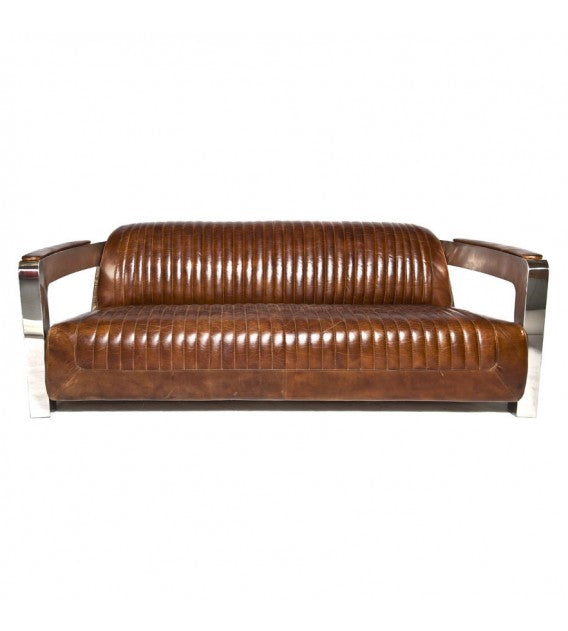 Falcon 7X Aluminium and Brown Leather Lounge, Cocolea, , ,