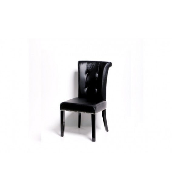 Frederika Black Leather Dining Chair, Cocolea, , ,