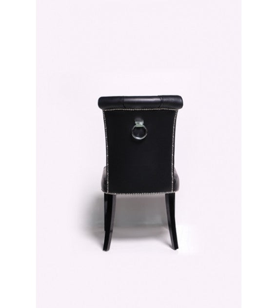 Frederika Black Leather Dining Chair, Cocolea, , ,