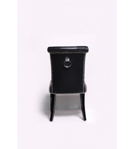 Frederika Black Leather Dining Chair, Cocolea, , ,