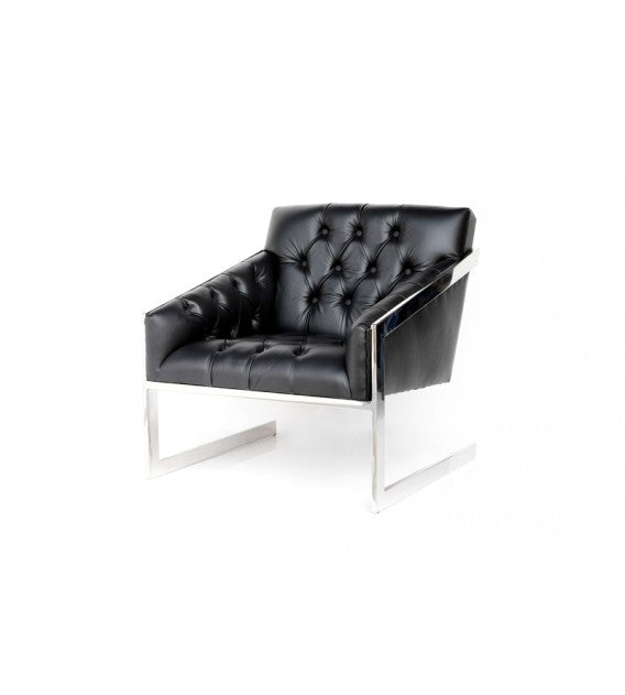 Frederika Black Chesterfield Floating Back Armchair, Cocolea, , ,