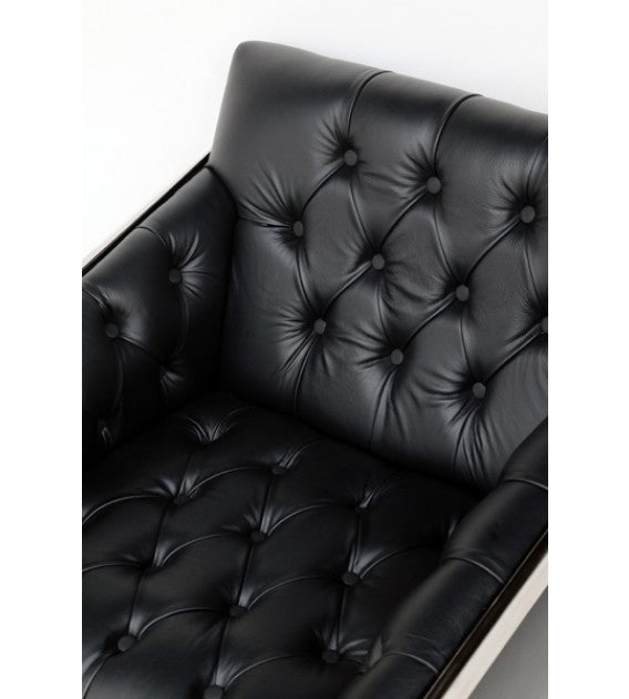 Frederika Black Chesterfield Floating Back Armchair, Cocolea, , ,