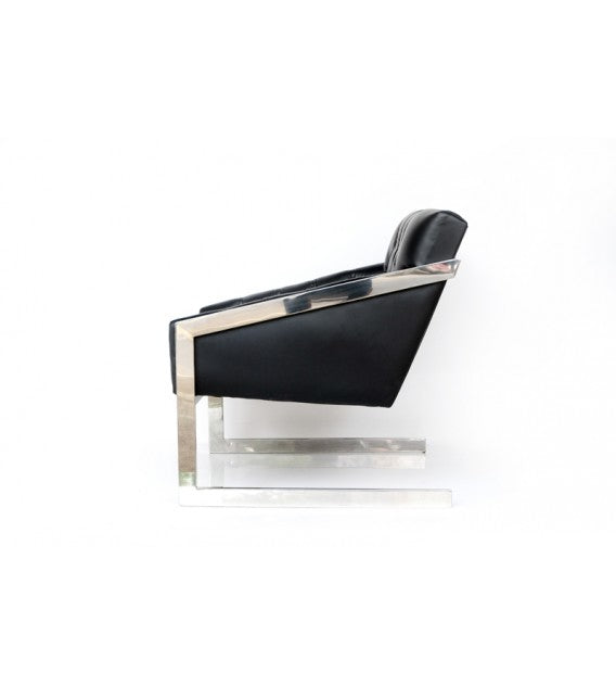Frederika Black Chesterfield Floating Back Armchair, Cocolea, , ,