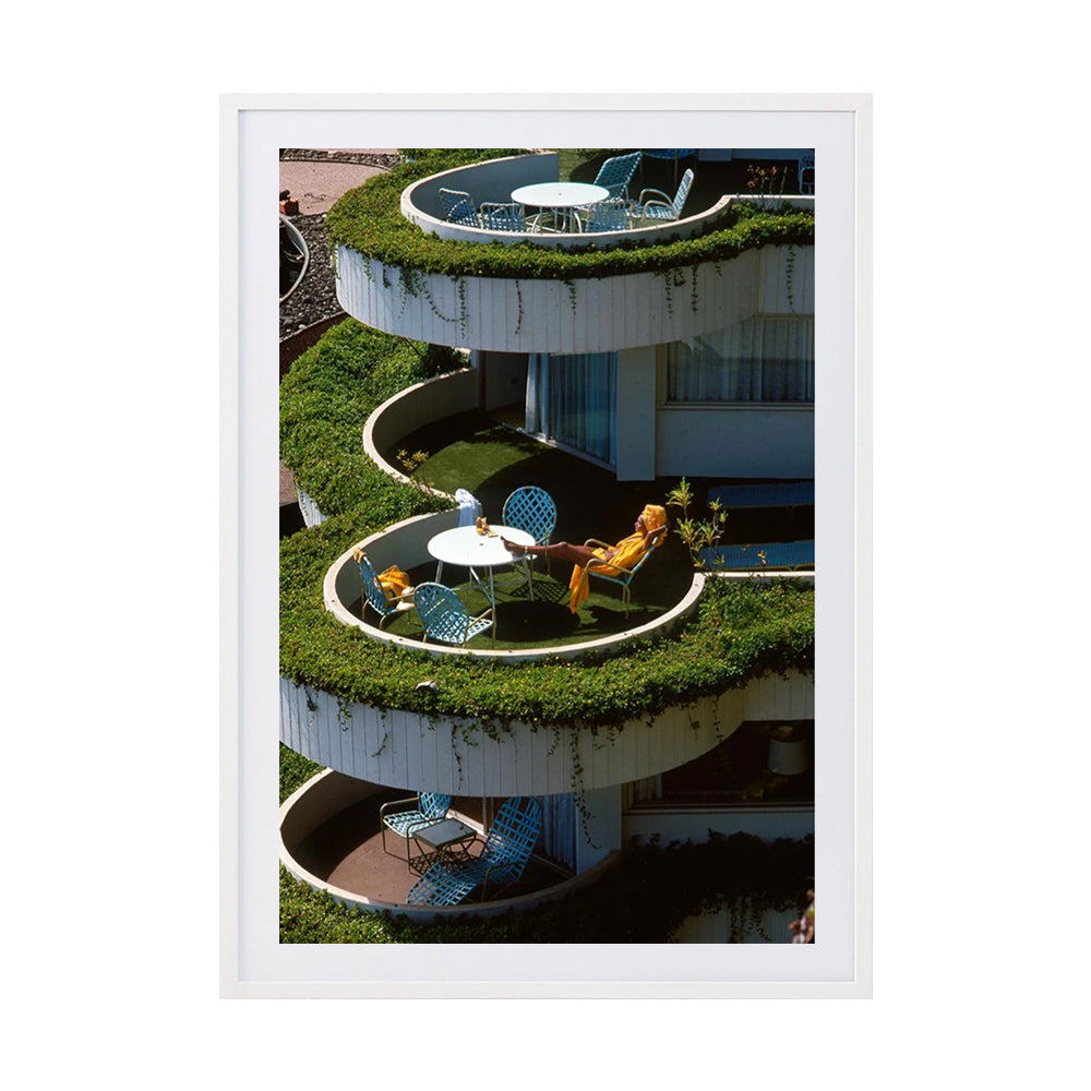 February 1977 Hawaii V by Patrick Russell | Framed Art Print, Fine Print Co, 360 x 550 mm, Photo Paper with Mat Board, White Frame