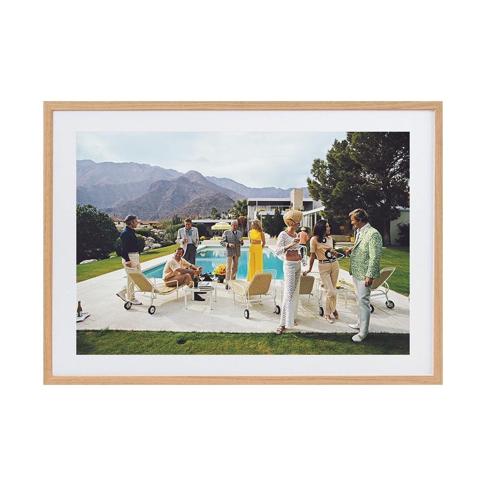 Desert House Party 2 by Slim Aarons | Framed Photographic Print, Fine Print Co, 320 x 490 mm, Photographic Paper, Scandi Frame