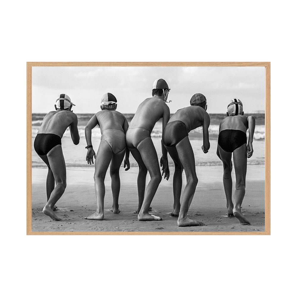 Ready Set Go by Tony Potts | Framed Art Print, Fine Print Co, 500 x 760 mm, Canvas, Scandi Frame