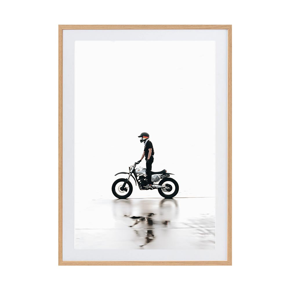 Quiet Rider by Rilona Murwiki | Framed Art Print, Fine Print Co, 500 x 760 mm, Photographic Paper, Scandi Frame