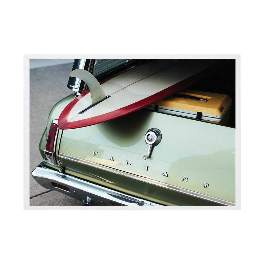Car Three by Matt Johnson | Framed Art Print, Fine Print Co, 500 x 760 mm, Canvas, White Frame