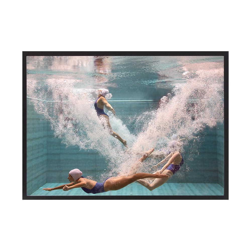 Singapore Mermaids 1 by Francesca Owen | Framed Art Print, Fine Print Co, 1000 x 1300 mm, Canvas, Black Frame