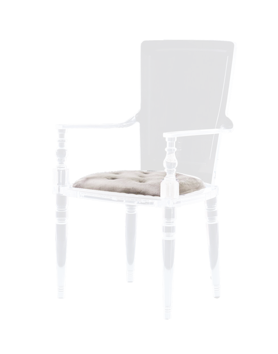 Laurence Lucite Acrylic Dining Chair with Chesterfiled Cushion - CUSTOMISE, Cocolea, , ,