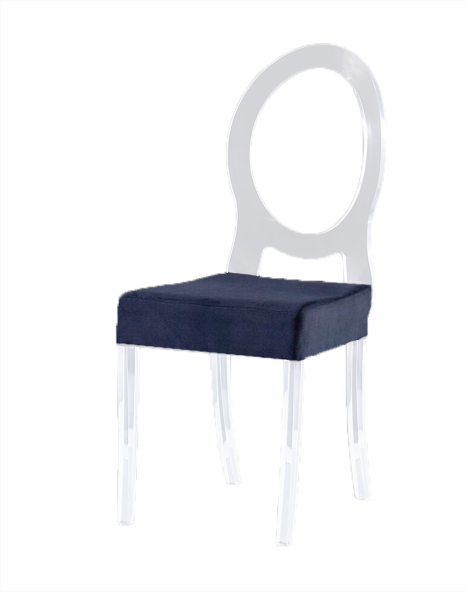Orlando Lucite Acrylic Chair with Oval Backrest - CUSTOMISE, Cocolea, , ,